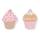 Set coppia mollette rosa Cupcake